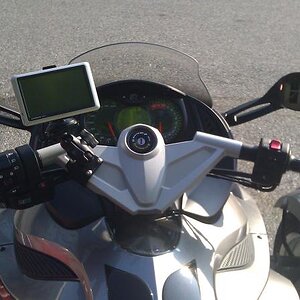 GPS Mounted.. Nuvi 1450 .. BRP and car mounts..ordered different mount for motorcycle ...will post when comes in..