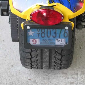 TricPlate is turned on, showing my license plate to the world.