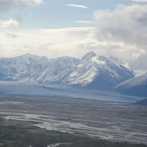 Palmer, Alaska - Flying by the Knik Glacier.