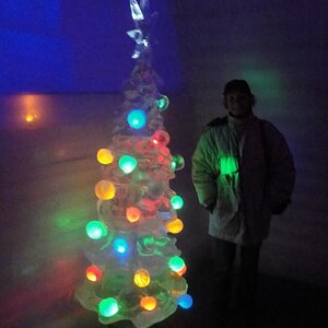 Chena Hot Spring, Alaska - Ice Museum Christmas bedroom.