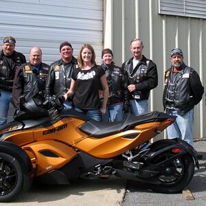 My buddies came to the dealer to ride home with me.