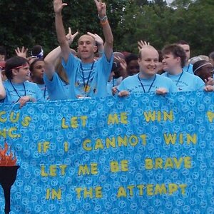 One group of hundreds of Special Olympians