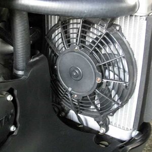 Exposed Radiator and Fan