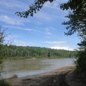 Dawson Creek B.C. to Jasper, Alberta -  River near Dawson Creek