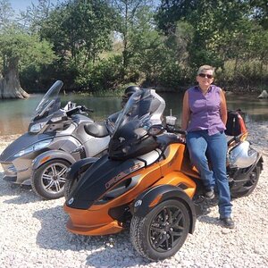 Terri with our Spyders.