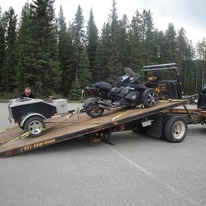 Lake Louise, Alberta - Spydee on an Ambulance