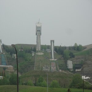 Calgary, Alberta - Winter Olympic ski jumps.  Out my back door.