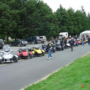 Taupo NZ Line up of Spyders as they arrive