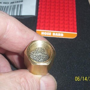 100 9958 I used 2 stainless airater screens, formed into a basket or (cap)