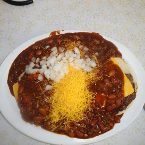 Moab, Utah - Milt's Stop and Eat chili burger.  Yummm...