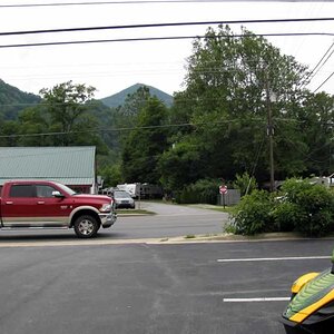 View from hotel parking lot