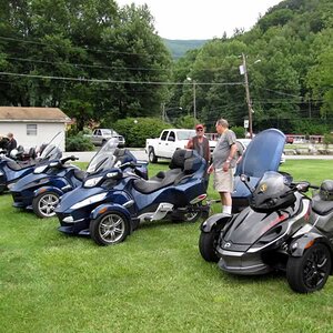 Early arrivals at festival grounds