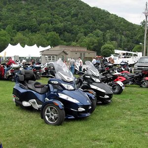 Early arrivals at festival grounds
