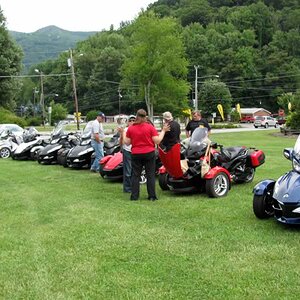 Early arrivals at festival grounds