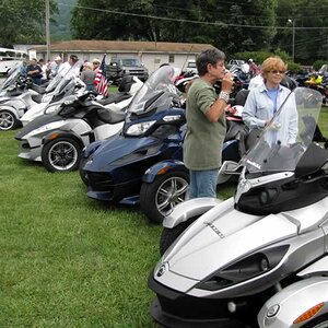Early arrivals at festival grounds
