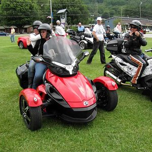 Early arrivals at festival grounds
