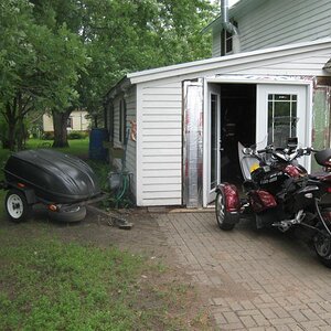 Home at last! Dodged the rain drops most of the way, but wore our rainsuits as insurance!