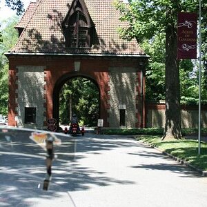 The gates to the Biltmore Estate - we took the loop thru...$69 was a bit rich for us this trip!