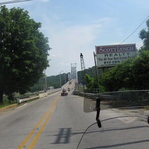 Crossing the bridge in Madison, IN into Kentucky.