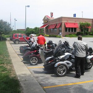 Meet up place with Ann, Joe, and the BRP social media guy, Dave - Bob Evans at Columbus, IN.