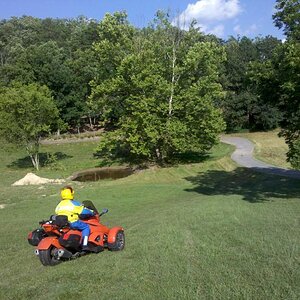 Mr. Orange Leaving Lamonts Bar-B-Q