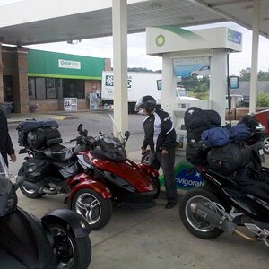 Deb, Brian & Lamont at the fuel stop