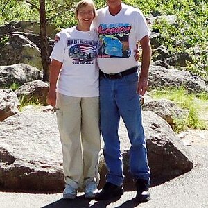 C and Vicky at Devils Tower