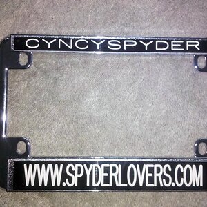 Our New SpYderLovers.com License Plate Frame