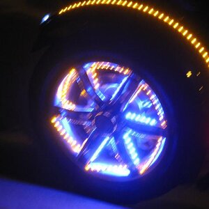 Front wheel with LED on Fender matching wheel.