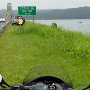 About to cross what was the rustiest bridge I've ever driven over!