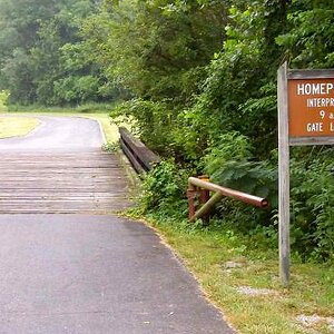 Another view of the wooden bridge.