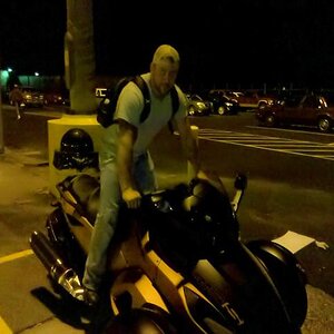 this is my buddy dustin from work looking at my bike