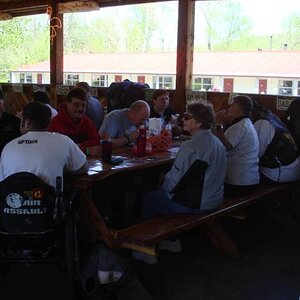 Good friends and good food
Jim, Seth, John, Brian, Deb, Georgia, Doc and Wheeler