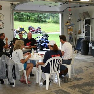 Picnic at Bob's (bobbobtar) house after our ride.