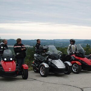 Overlook stop, La Crosse and the Mississippi River Valley in the background.
