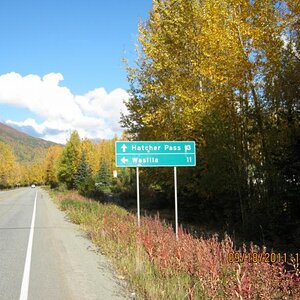 Going up Hatchers Pass