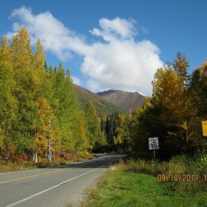At the beginning of Hatcher Pass road
