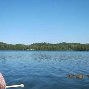 Canoeing on Daniels Lake
Loons in center of picture