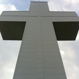 At the foot of Bald Knob Cross.