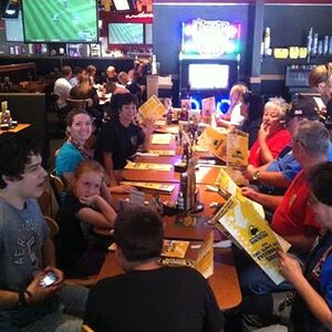 Gathered for lunch at Buffalo Wild Wings
