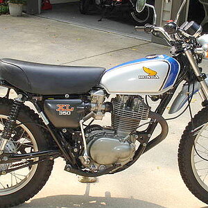1974 Honda XL350 Blue and Silver
