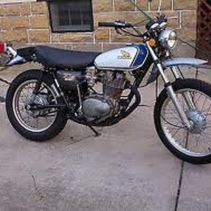 1974 Honda XL350 Blue and Silver