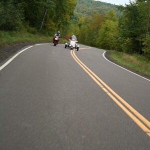 Terry "talking" to Gene on the road.