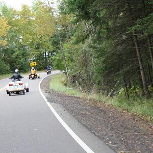 Winding thru Jay Cooke State Park on Hwy 210.