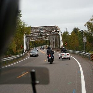Heading across the St. Louis River Bridge.