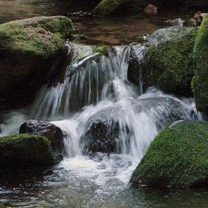 Whitewater in mountainside stream