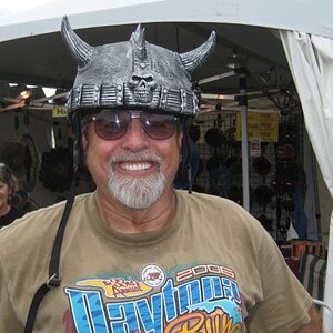 Steve with his new helmet