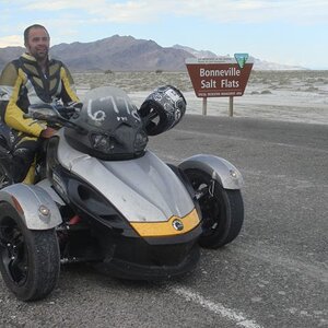 Seth at Bonneville Salt Flats