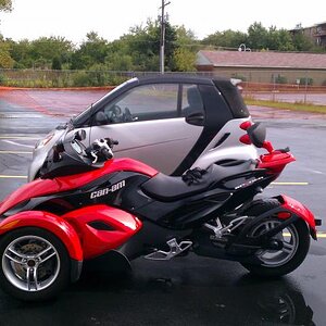 Spyder is bigger than a smart car