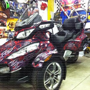 Lt side tag- Here is a photo just after completing this RT kit.  Notice the pieces on the front under the windshield and on the mirrors.  We even did 